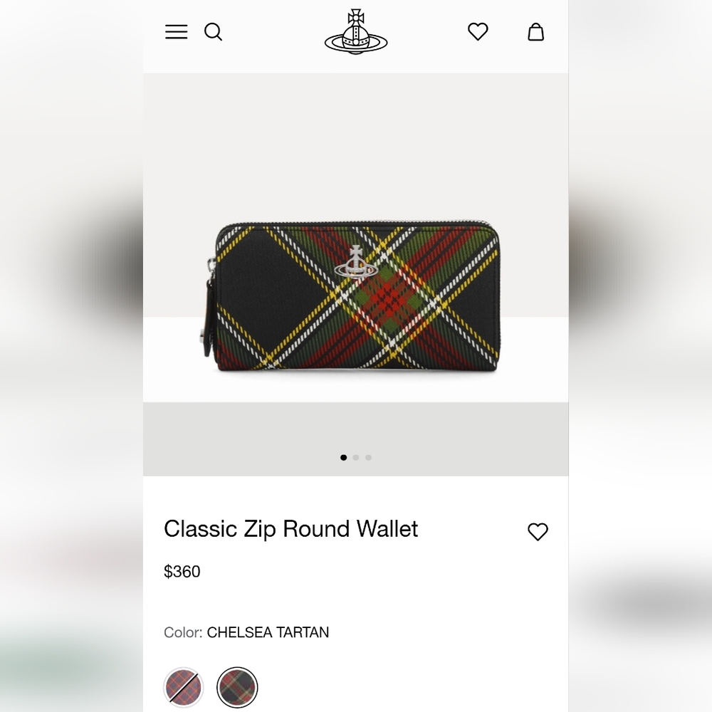 Vivienne Westwood Ernst Haeckel &Honey Tartan Plaid Graffiti Long Leather Wallet - Picture 16 of 16
